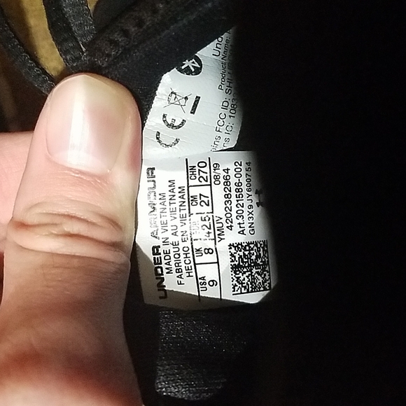 Under Armour UA HOVR Sonic 2 Multicolor Lace Up Sneakers Running Shoes - Picture 5 of 7